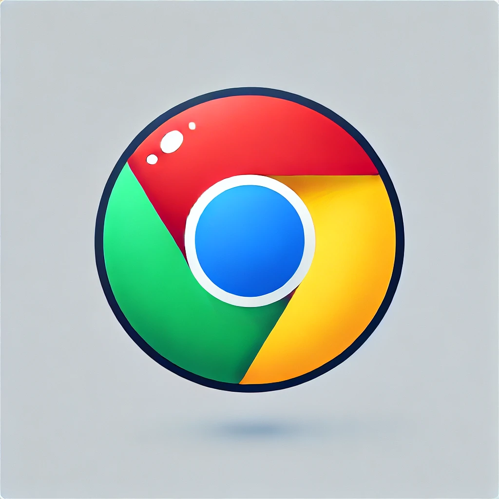 A-simple-and-modern-Google-Chrome-icon-with-a-clean-design.-The-icon-features-the-classic-Chrome-colors-red-green-yellow-and-blue-in-a-minimalist